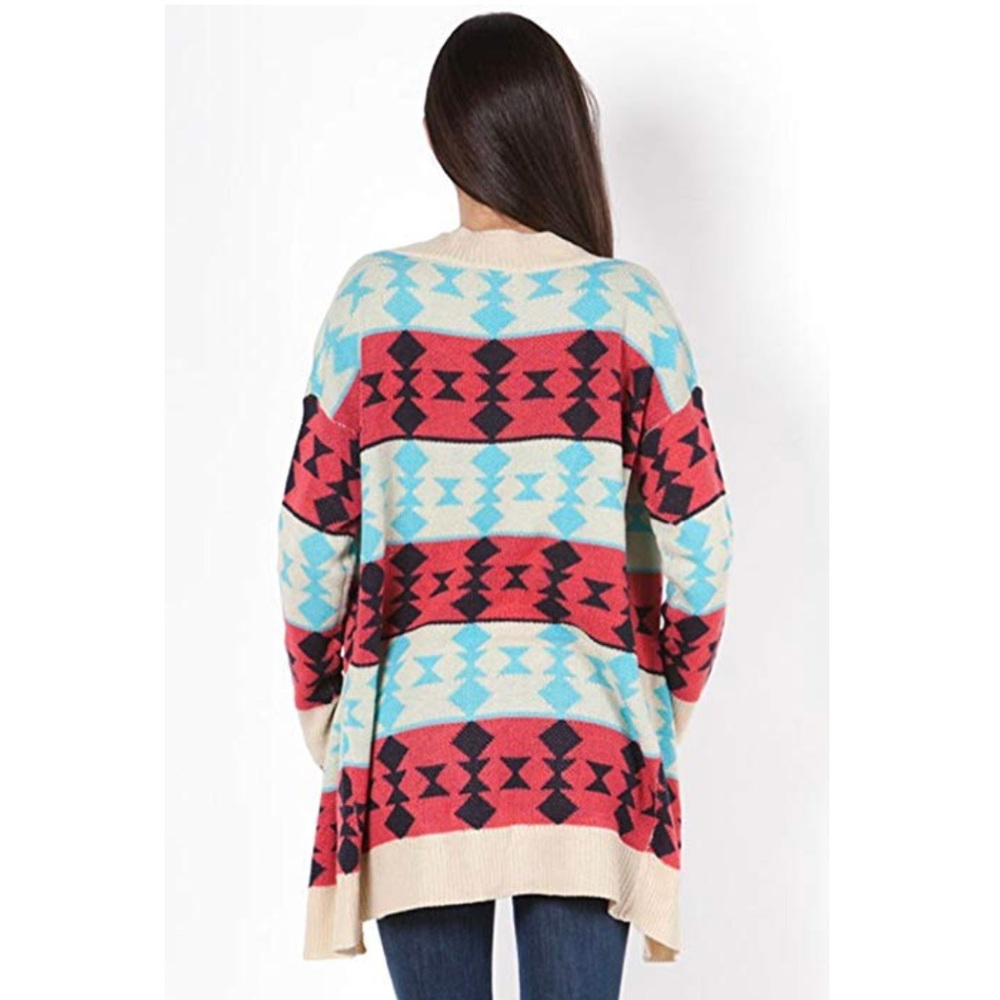 B Sharp Aztec Print Cardigan - Picture 8 of 8
